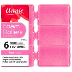 Annie Jumbo Foam Rollers Pink 6 kpl