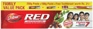 Dabur Red Hammastahna 300 g + Hammasharja