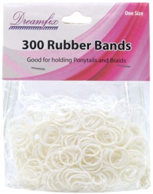 Dreamfix Hvide Hårelastikker 300 kpl
