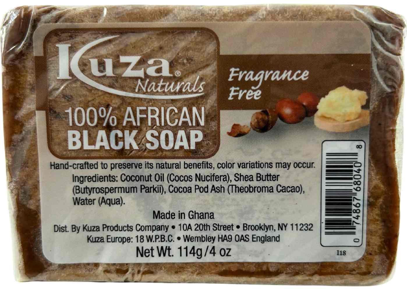 Kuza 100 % afrikkalainen musta saippua 114 g
